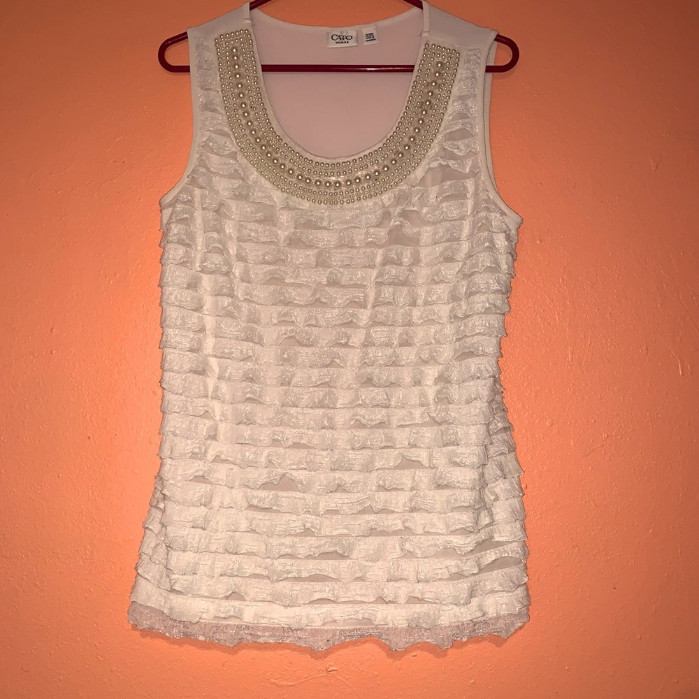 Cato 14/16W cream blouse